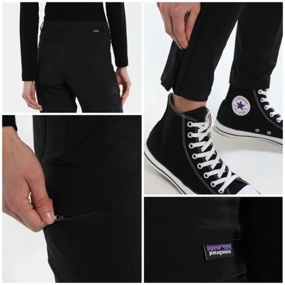 Patagonia Black Skyline Traveler Pants Nylon Hiking Outdoors Women's 4 - Picture 2 of 11